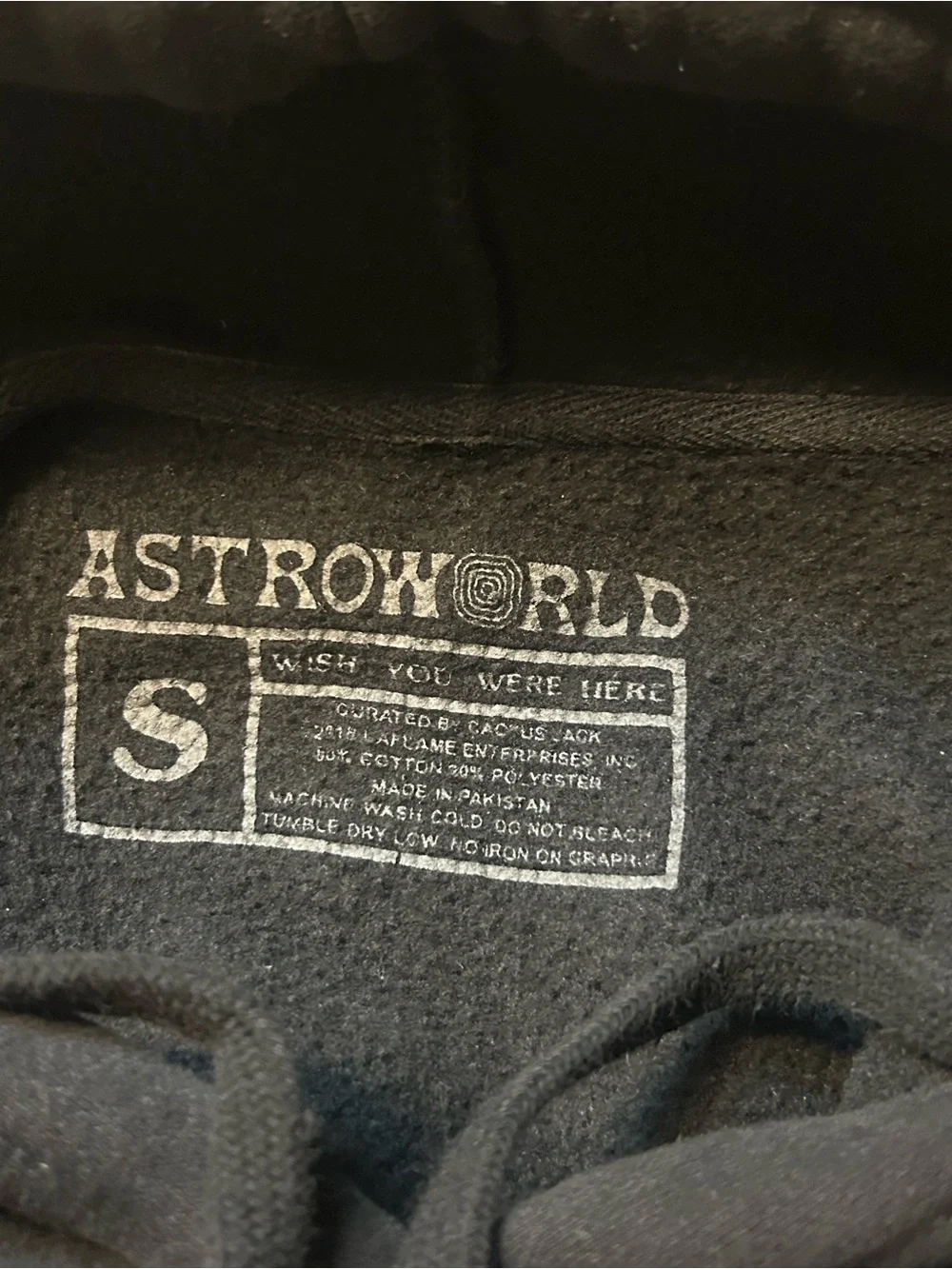 Travis Scott AstroWorld Tour Launch Hoodie Black Unisex Size Small